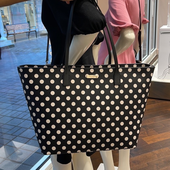 KATE SPADE SHORE STREET PICTURE DOT MARGARETA ZIP TOTE BLUE MULTI K6844 NWT $299 - Picture 11 of 16